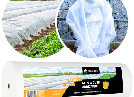 Vliesdoek - Vliesdoek Plantenbescherming - 70 G/M2 - 100 x 1.6 M