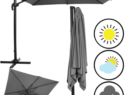 Parasol | Parasols | Kantelbaar | Met Ventilatie | Grafiet | 290 x 290 cm