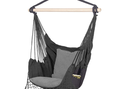 Hangstoel | Binnen & Buiten | 2 Kussens | Belastbaar tot 150 kg | 126 x 100 cm | Grijs