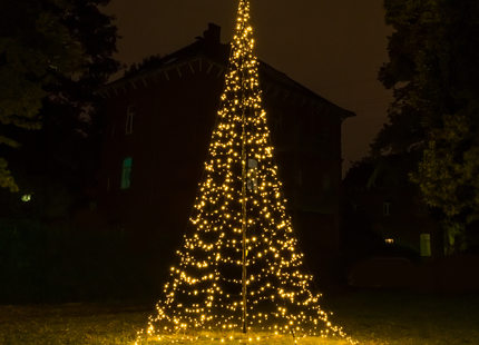 Galaxy LED Kerstboom - Vlaggenmast Verlichting - 8 Meter - Warm wit - 1600 LED - ⌀ 380