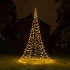 Galaxy LED Kerstboom - Vlaggenmast Verlichting - 8 Meter - Warm wit - 1600 LED - ⌀ 380