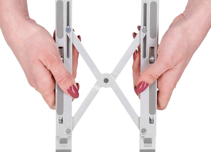Laptopstandaard - Opvouwbaar - Standaard - Kantelen - Metaal - Zilver