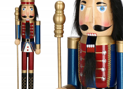 Notenkraker Kerst | 90 cm | Blauw/Rood