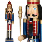 Notenkraker Kerst | 90 cm | Blauw/Rood