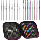 Haaknaalden | Inclusief Etui | 22-Delig | Zilver/Multicolor
