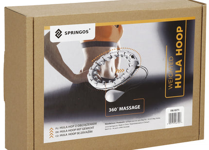 Hoelahoep - Hoepel - Fitness - Verstelbaar - Cardiotraining - Massage - Blauw