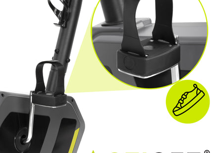 Hometrainer - 8 Weerstandsniveaus - Inclusief Hartslagmeter, Display, Telefoonhouder, Transportwielen - Max 130 KG