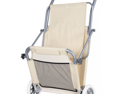 Ligbed | Ligstoel | Strandstoel | Zonnebed | Verrijdbaar | Inclusief Luifel | Beige