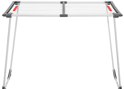 Droogrek - Wasrek - Droogtoren - 2 - Delig - Inklapbaar - Draaibaar - Grijs - Staal - Kunststof - 197 x 55 x 90 Cm