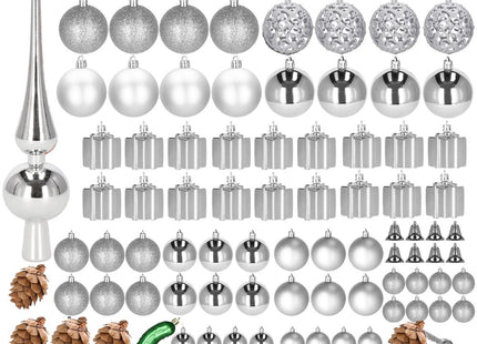 Kerstballen | 101 Stuks | Zilver