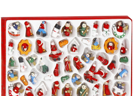 Kerstboomhangers | 48 Stuks | Hout