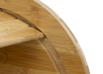 Broodtrommel Voor Op Het Aanrecht - Broodmand - Bamboe Deksel - Naturel- 38 X 28 X 18 CM