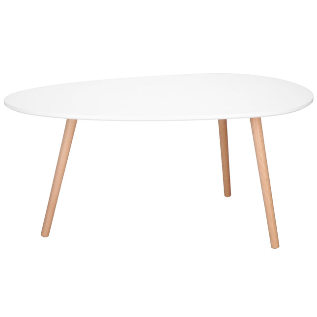 Salontafel - Scandinavische Stijl - Woonkamer - Eetkamer - Driehoekig - Wit - 100x50 cm