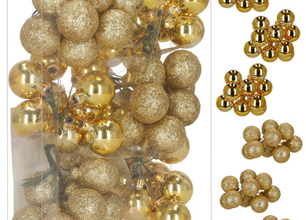 Kerstballen Set | 6 Stuks | Kralen | Goud