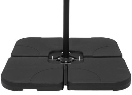 Parasolvoet - Parasoltegel - Parasolbasis -  Gewichten - Kunststof - 60 L - Zwart
