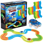 Racebaan - LED Verlichte Raceauto - 220 Delen - Glow In The Dark