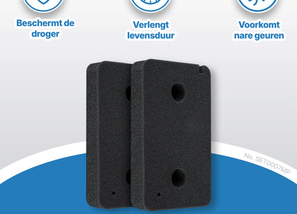 SQOON® Polyurethaan Filter – Geschikt voor Miele Wasdrogers – Vervangt Origineel 9499230 – 220x130x30 mm