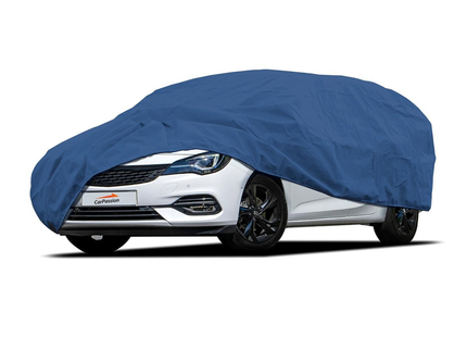 CarPassion Premium Autohoes - Beschermhoes - Waterdicht & Vorstbestendig - Maat L - Blauw - 430 x 455 cm