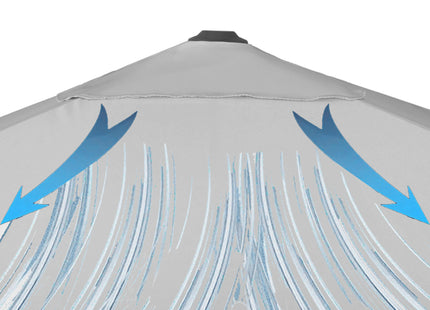 Parasol | Parasols | Kantelbaar | Met Ventilatie | Lichtgrijs | 290 x 390 cm