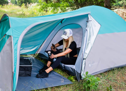 Koepeltent | Kampeertent | Tent | Waterdicht | 3 Persoons | Grijs / Zwart / Zee | 310 x 175 x 130 cm