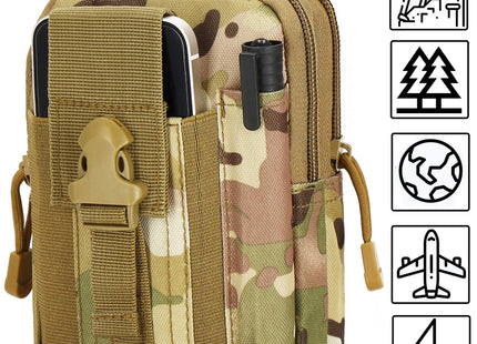 Heuptas - Riem - Buidel set - Polyester - Ritssluiting - Militair - Groen