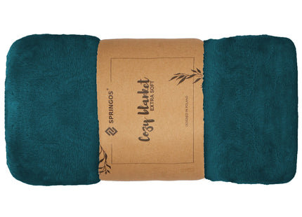 Fleece deken | 70 x 160 cm | Donker Turquoise