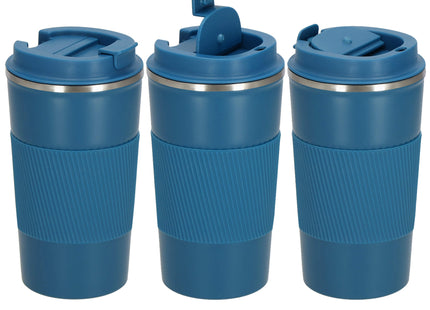Thermosfles - Thermoskan - 500 ML - RVS - Blauw