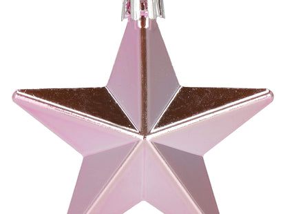 Kerstballen | Sterren | 6 Stuks | Roze