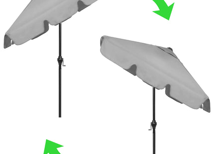 Parasol | Parasols | Kantelbaar | Met Ventilatie | Grijstint | 240 cm