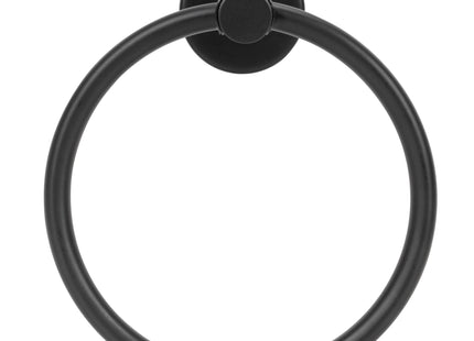Handdoekring | Badkamerhanger | Handdoekrek | RVS | Ring | Mat | Zwart | 3 Kg