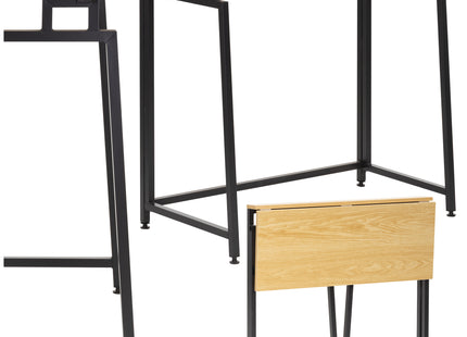Bureau – Werkbureau – Computer Bureau – Bureautafel – Opklapbaar – 80 X 75 X 40 CM – 30 Kg - industriële - Zwart/Bruin