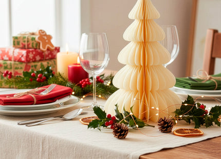 Kerstbal | Papier | 18 Cm | 3D | Ecru