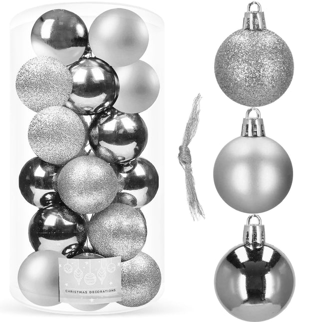 Kerstballen | 20 Stuks | 4 cm | Zilver