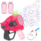 Bellenblaasmachine - Bellenblaas Pistool - Bellenblazer - Bubble gun Volledig Elektrische Bubbel Gun met Reservoir - Roze -Led Verlichting