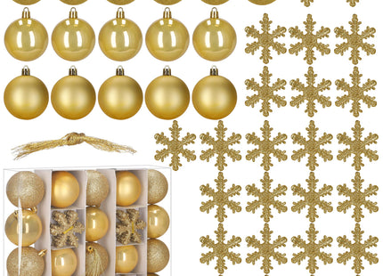 Kerstballen | 40 Stuks | 5/6/7 cm | Goud
