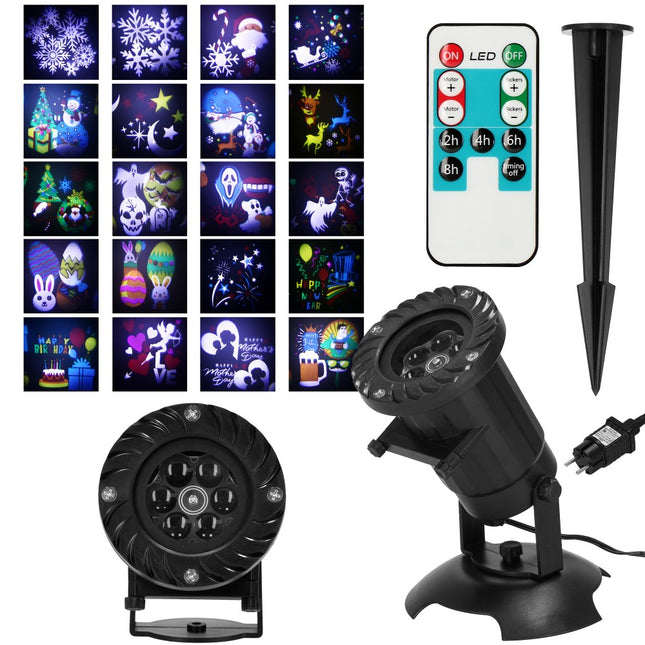 Kerst Projector - Mini Beamer - 20 Motieven - 230V