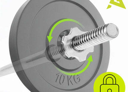 Actiget® Halterstang | Barbell | Chroomstaal | 180 cm | 25 mm | 2 Klemmen