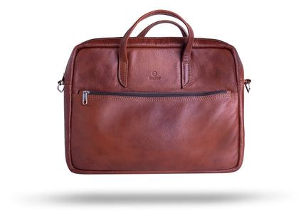 Leren Aktetas - Laptoptas - 14 inch - Bruin - 41 x 31 x 3,5 CM