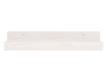 Wandplank - Boekenplank - Ophangbaar - Kruidenplank- Wit- Grenenhout - 10 Kg - 40 cm - 2 Stuks