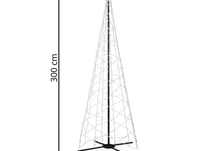Galaxy LED Kerstboom - Vlaggenmast Verlichting - Inclusief Mast - 3 Meter - Warm wit - 480 LED - Ø 96cm