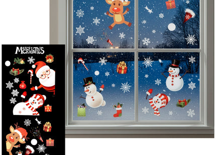 Raamstickers – Kerst – Kerst Stickers – Raamstickers Kinderen – Kerstversiering voor Binnen – Kerstdecoratie – 62 stuks