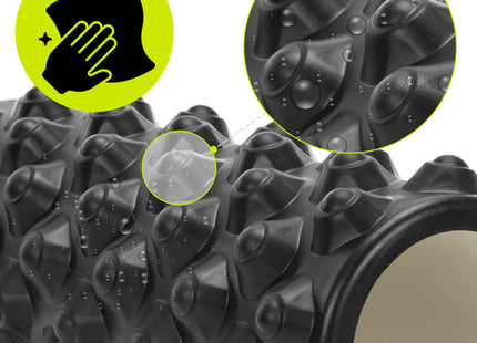 Foamroller | Foam Roller | Medium Hardheid | Triggerpoints | 33 cm | Zwart