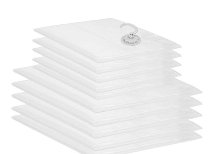 Vacuümzakken Set | Opbergzakken Kleding | Herbruikbaar | 10 stuks | 2 maten | Transparant | Inclusief Pomp