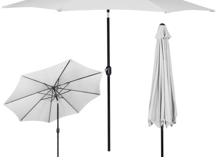 Parasol | Parasols | Kantelbaar | Met Ventilatie | Licht Grijs | 300 cm