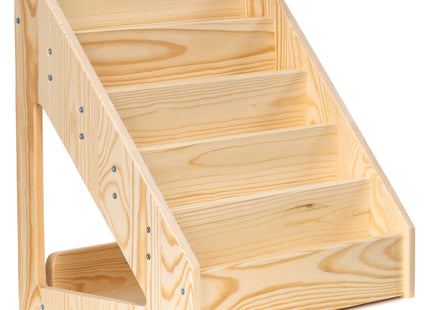 Boekenkast Kind - Hout - Linnen - 30 x 41,5 x 42,5 CM - 5 Etages - 30 Kg