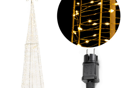Kerstboom | lichtgevend | Kerstdecoratie | 250 LED | Warm Wit | 100 cm  | IP44