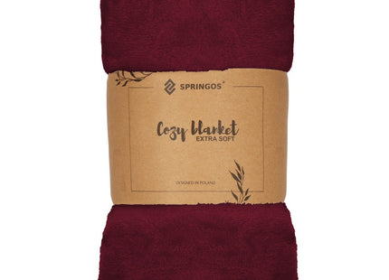Fleece Deken | Pluche | Woonaccessoires | 150x200 cm | Bordeauxrood