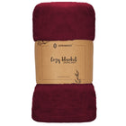 Fleece Deken | Pluche | Woonaccessoires | 150x200 cm | Bordeauxrood
