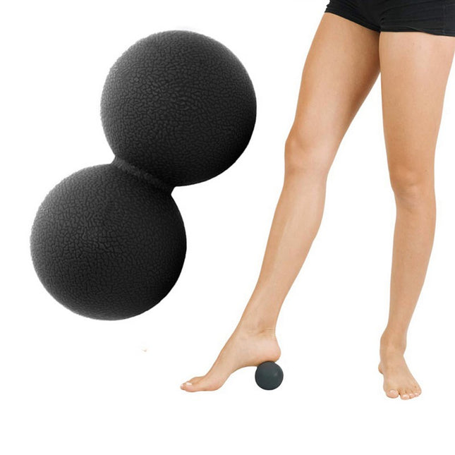 Massage Bal | Triggerpoint Bal | Peanut Ball | Lacrosse Bal | Massage | Zwart | 12 cm