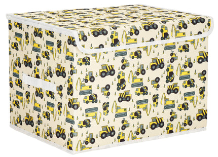 Speelgoedkist - 40 L - Meerkleurig -  Bouwmachines - 42 x 32x 30 CM